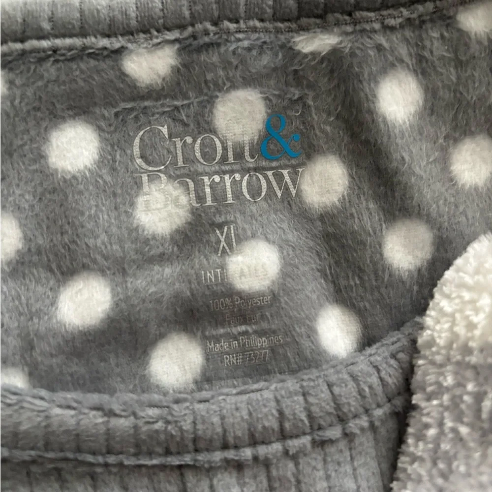 Croft & Barrow Gray Polka Dot Pajama Set - Picture 4 of 5